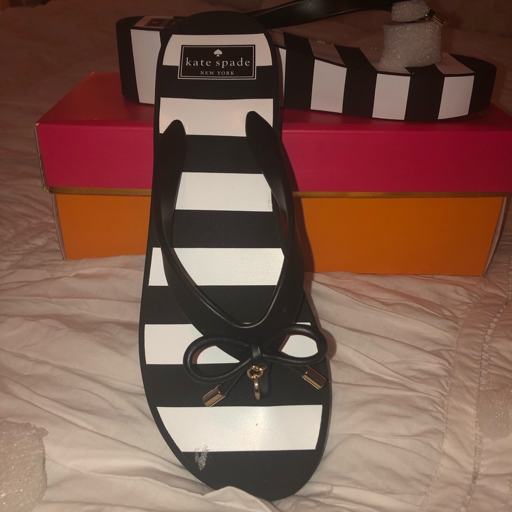 Kate Spade wedge flip flops